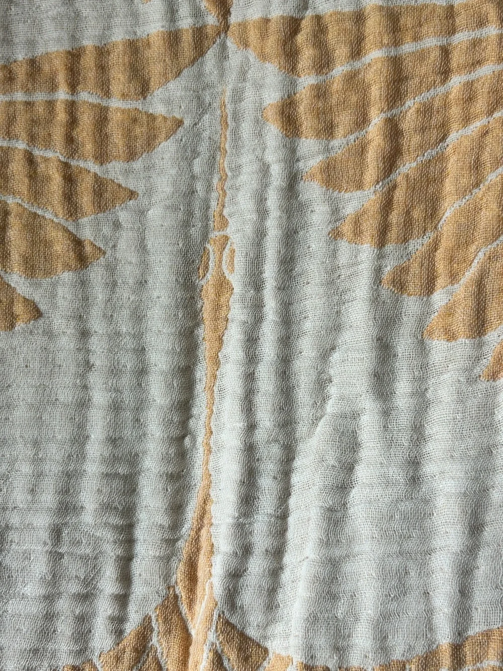 Woven + Quilted Cotton Throw Blanket Indoor Outdoor 55 x 77 Yellow Orange NEW